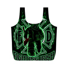 Fighting Irish Full Print Recycle Bag (M) from ArtsNow.com Front