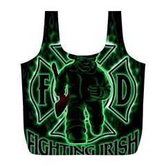 Fighting Irish Full Print Recycle Bag (L) from ArtsNow.com Front