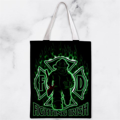 Fighting Irish Zipper Classic Tote Bag from ArtsNow.com Front