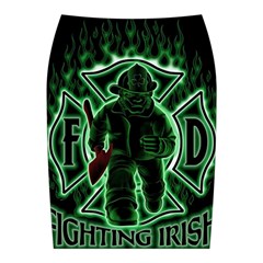 Fighting Irish Midi Wrap Pencil Skirt from ArtsNow.com Back