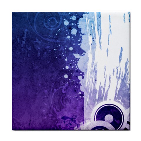 Purple Splash Tile Coaster from ArtsNow.com Front