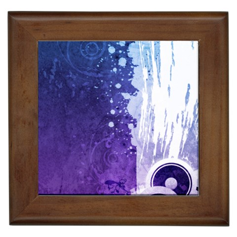 Purple Splash Framed Tile from ArtsNow.com Front