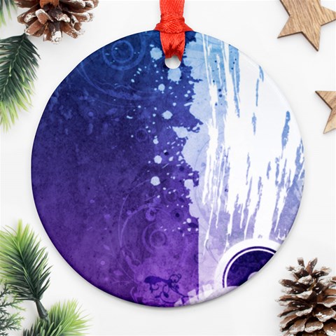 Purple Splash Ornament (Round) from ArtsNow.com Front