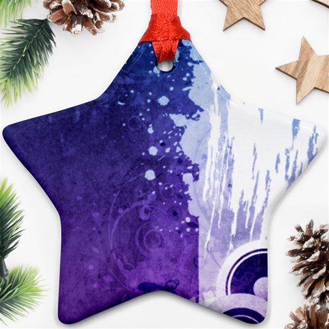 Purple Splash Ornament (Star) from ArtsNow.com Front