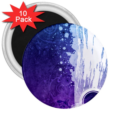 Purple Splash 3  Magnet (10 pack) from ArtsNow.com Front