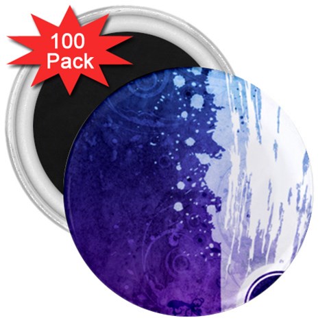 Purple Splash 3  Magnet (100 pack) from ArtsNow.com Front