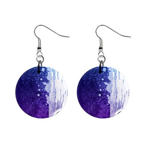 Purple Splash 1  Button Earrings from ArtsNow.com Front