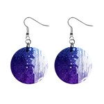 Purple Splash 1  Button Earrings