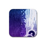 Purple Splash Rubber Coaster (Square)