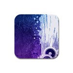 Purple Splash Rubber Square Coaster (4 pack)