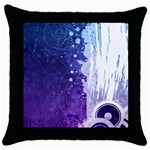 Purple Splash Throw Pillow Case (Black)