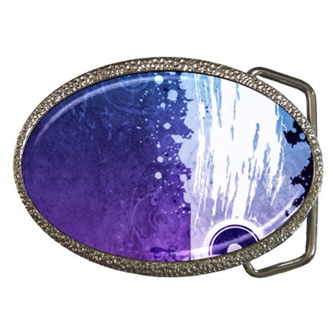 Purple Splash Belt Buckle from ArtsNow.com Front