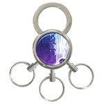 Purple Splash 3-Ring Key Chain