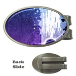 Purple Splash Money Clip (Oval)