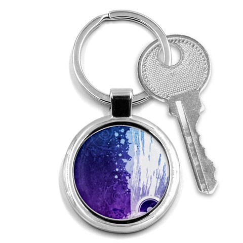 Purple Splash Key Chain (Round) from ArtsNow.com Front