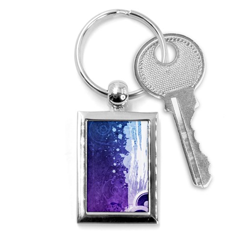 Purple Splash Key Chain (Rectangle) from ArtsNow.com Front