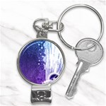 Purple Splash Nail Clippers Key Chain