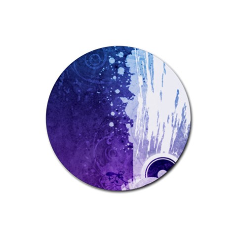 Purple Splash Rubber Coaster (Round) from ArtsNow.com Front