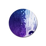 Purple Splash Rubber Coaster (Round)