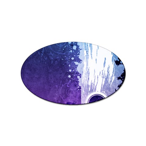 Purple Splash Sticker (Oval) from ArtsNow.com Front