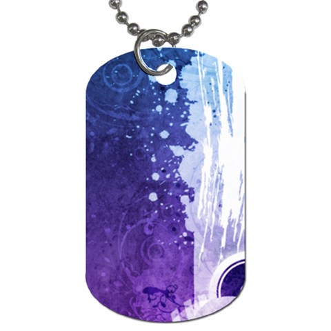 Purple Splash Dog Tag (One Side) from ArtsNow.com Front