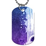 Purple Splash Dog Tag (One Side)