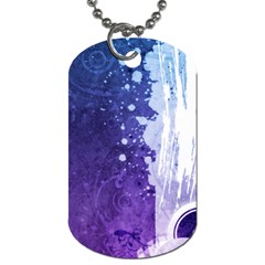 Purple Splash Dog Tag (Two Sides) from ArtsNow.com Front