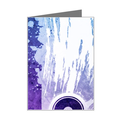 Purple Splash Mini Greeting Card from ArtsNow.com Left