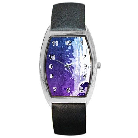 Purple Splash Barrel Style Metal Watch from ArtsNow.com Front