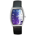 Purple Splash Barrel Style Metal Watch