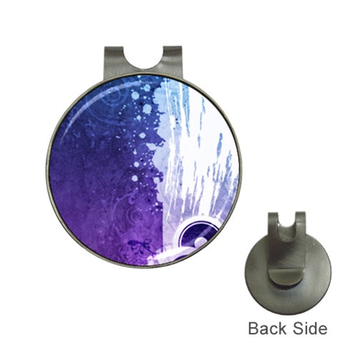 Purple Splash Golf Ball Marker Hat Clip from ArtsNow.com Front