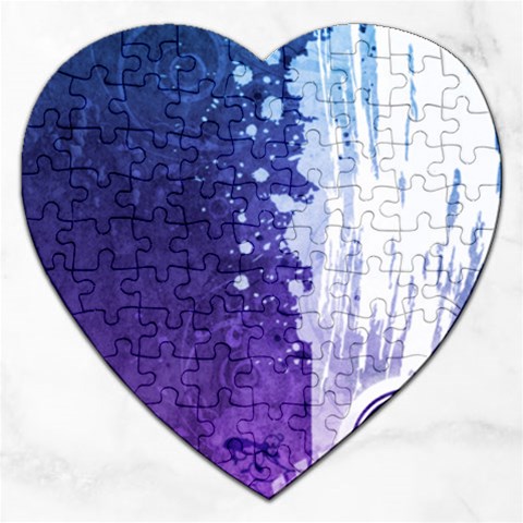 Purple Splash Jigsaw Puzzle (Heart) from ArtsNow.com Front