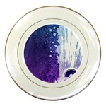 Purple Splash Porcelain Plate