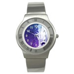 Purple Splash Stainless Steel Watch