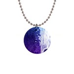 Purple Splash 1  Button Necklace