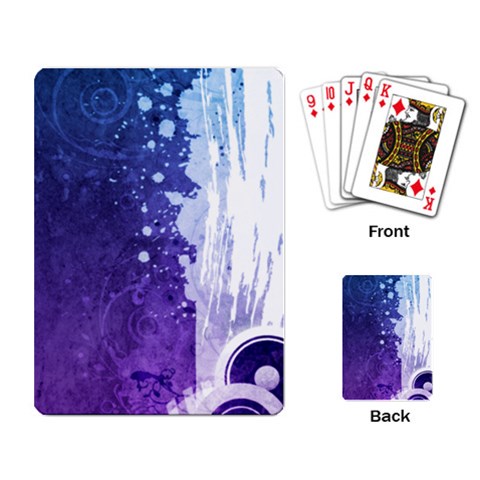 Purple Splash Playing Cards Single Design from ArtsNow.com Back