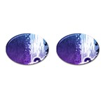 Purple Splash Cufflinks (Oval)