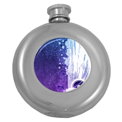 Purple Splash Hip Flask (5 oz) from ArtsNow.com Front