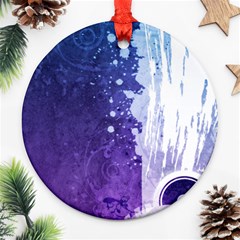 Purple Splash Round Ornament (Two Sides) from ArtsNow.com Front