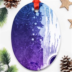 Purple Splash Oval Ornament (Two Sides) from ArtsNow.com Front