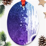 Purple Splash Oval Ornament (Two Sides)