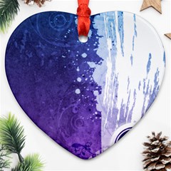 Purple Splash Heart Ornament (Two Sides) from ArtsNow.com Back