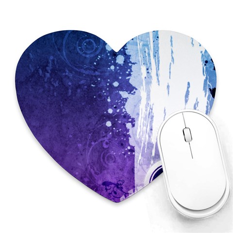 Purple Splash Heart Mousepad from ArtsNow.com Front