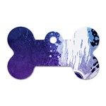 Purple Splash Dog Tag Bone (One Side)