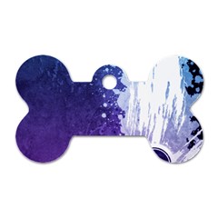 Purple Splash Dog Tag Bone (Two Sides) from ArtsNow.com Front