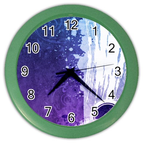 Purple Splash Color Wall Clock from ArtsNow.com Front