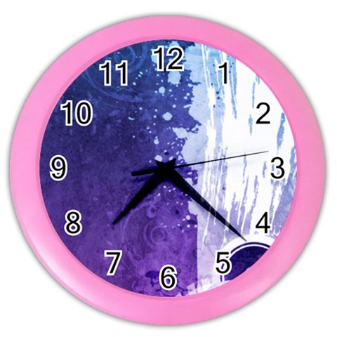 Purple Splash Color Wall Clock from ArtsNow.com Front