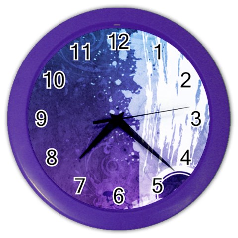 Purple Splash Color Wall Clock from ArtsNow.com Front