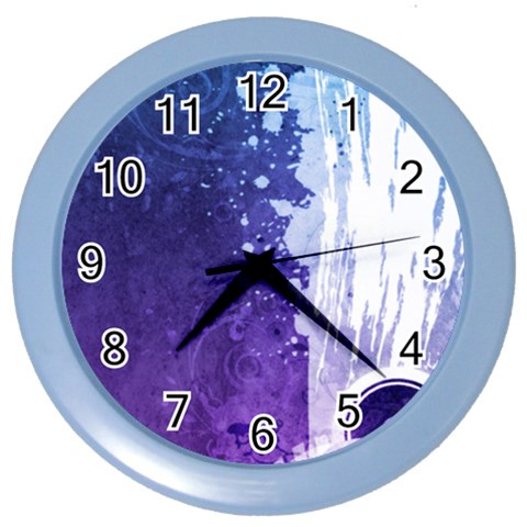 Purple Splash Color Wall Clock from ArtsNow.com Front