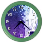 Purple Splash Color Wall Clock